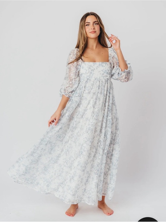 Worth Collective Dresses & Skirts - Women's Light Blue Floral Maxi Dress